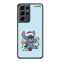 Thumbnail for Samsung S21 Ultra Santa Stich θήκη από τη Smartfits με σχέδιο στο πίσω μέρος και μαύρο περίβλημα | Smartphone case with colorful back and black bezels by Smartfits