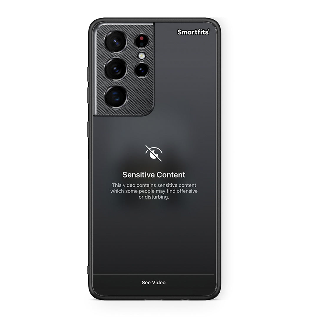 Samsung S21 Ultra Sensitive Content θήκη από τη Smartfits με σχέδιο στο πίσω μέρος και μαύρο περίβλημα | Smartphone case with colorful back and black bezels by Smartfits