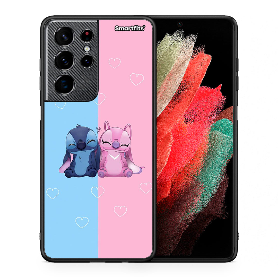 Θήκη Samsung S21 Ultra Stitch And Angel από τη Smartfits με σχέδιο στο πίσω μέρος και μαύρο περίβλημα | Samsung S21 Ultra Stitch And Angel case with colorful back and black bezels