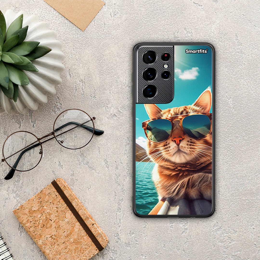 Summer Cat - Samsung Galaxy S21 Ultra θήκη