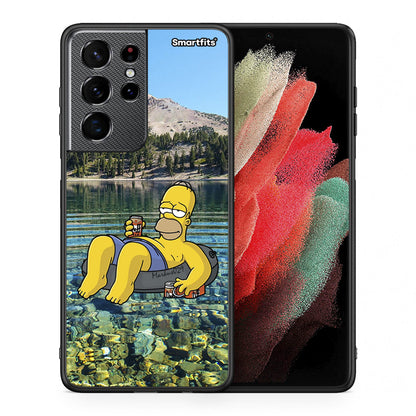Θήκη Samsung S21 Ultra Summer Happiness από τη Smartfits με σχέδιο στο πίσω μέρος και μαύρο περίβλημα | Samsung S21 Ultra Summer Happiness case with colorful back and black bezels