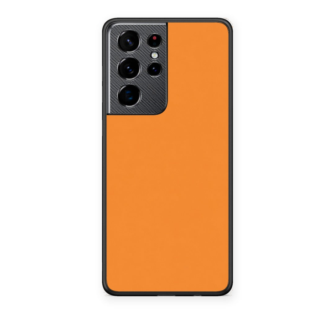 Θήκη Samsung Galaxy S21 Ultra Tangerine Orange από τη Smartfits με σχέδιο στο πίσω μέρος και μαύρο περίβλημα | Samsung Galaxy S21 Ultra Tangerine Orange case with colorful back and black bezels