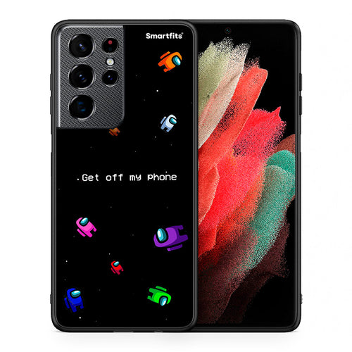 Θήκη Samsung S21 Ultra AFK Text από τη Smartfits με σχέδιο στο πίσω μέρος και μαύρο περίβλημα | Samsung S21 Ultra AFK Text case with colorful back and black bezels