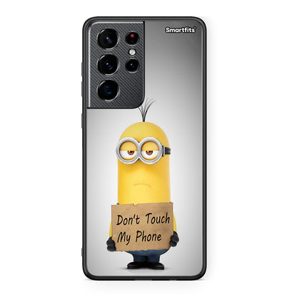 4 - Samsung S21 Ultra Minion Text case, cover, bumper