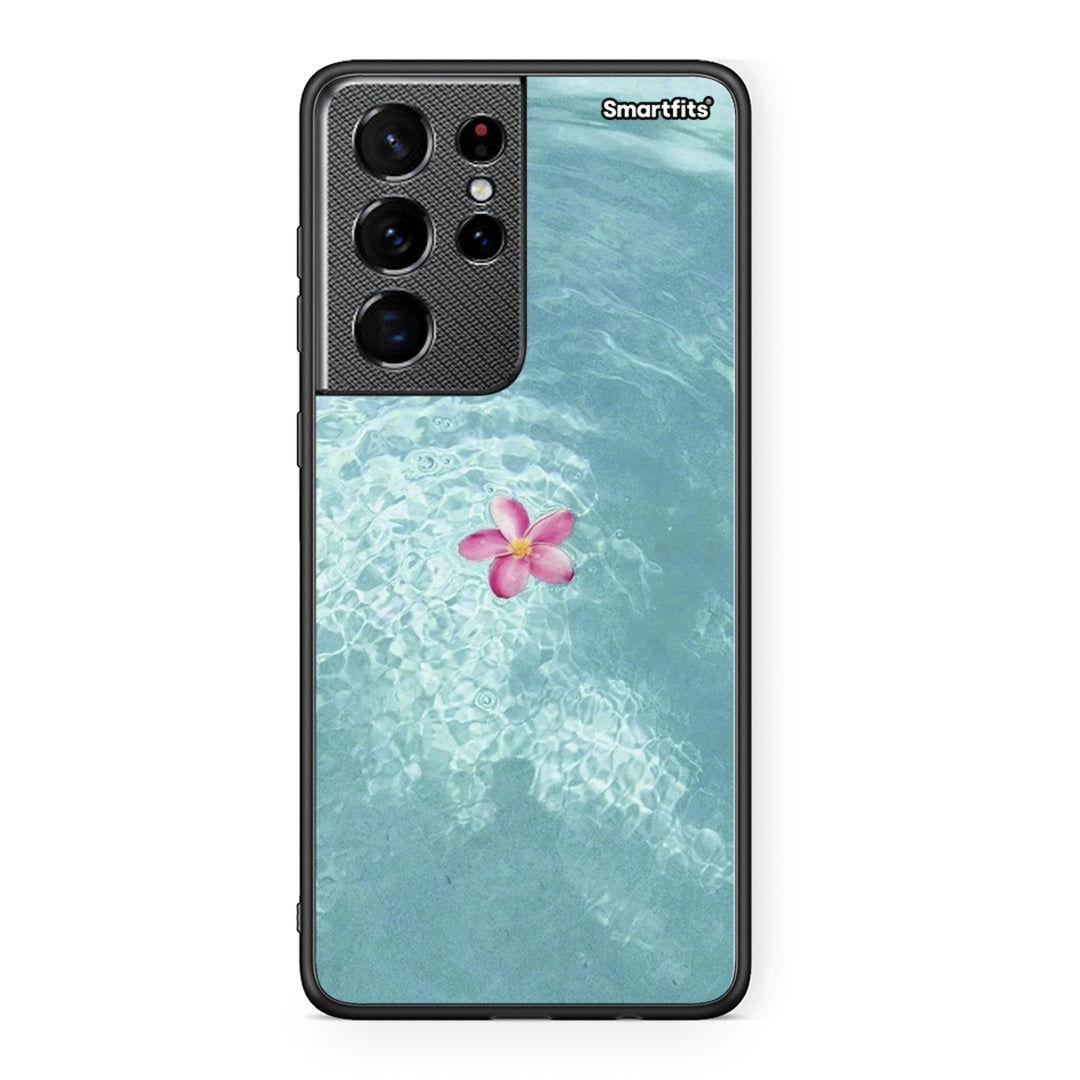 Samsung S21 Ultra Water Flower Θήκη από τη Smartfits με σχέδιο στο πίσω μέρος και μαύρο περίβλημα | Smartphone case with colorful back and black bezels by Smartfits