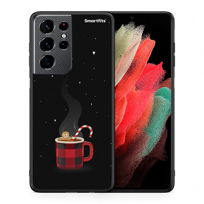 Θήκη Samsung S21 Ultra Xmas Bathing από τη Smartfits με σχέδιο στο πίσω μέρος και μαύρο περίβλημα | Samsung S21 Ultra Xmas Bathing case with colorful back and black bezels
