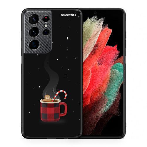 Θήκη Samsung S21 Ultra Xmas Bathing από τη Smartfits με σχέδιο στο πίσω μέρος και μαύρο περίβλημα | Samsung S21 Ultra Xmas Bathing case with colorful back and black bezels