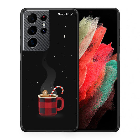 Θήκη Samsung S21 Ultra Xmas Bathing από τη Smartfits με σχέδιο στο πίσω μέρος και μαύρο περίβλημα | Samsung S21 Ultra Xmas Bathing case with colorful back and black bezels