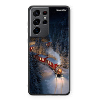 Thumbnail for Samsung S21 Ultra Xmas Train θήκη από τη Smartfits με σχέδιο στο πίσω μέρος και μαύρο περίβλημα | Smartphone case with colorful back and black bezels by Smartfits