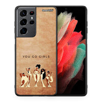 Thumbnail for Θήκη Samsung S21 Ultra You Go Girl από τη Smartfits με σχέδιο στο πίσω μέρος και μαύρο περίβλημα | Samsung S21 Ultra You Go Girl case with colorful back and black bezels