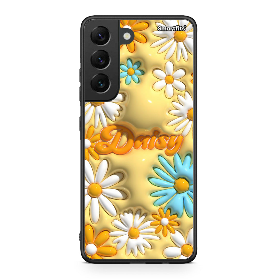 Samsung S22 Bubble Daisies θήκη από τη Smartfits με σχέδιο στο πίσω μέρος και μαύρο περίβλημα | Smartphone case with colorful back and black bezels by Smartfits