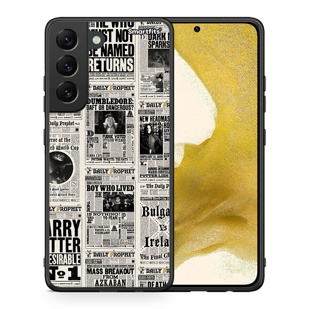 Θήκη Samsung S22 Harry Paper από τη Smartfits με σχέδιο στο πίσω μέρος και μαύρο περίβλημα | Samsung S22 Harry Paper case with colorful back and black bezels
