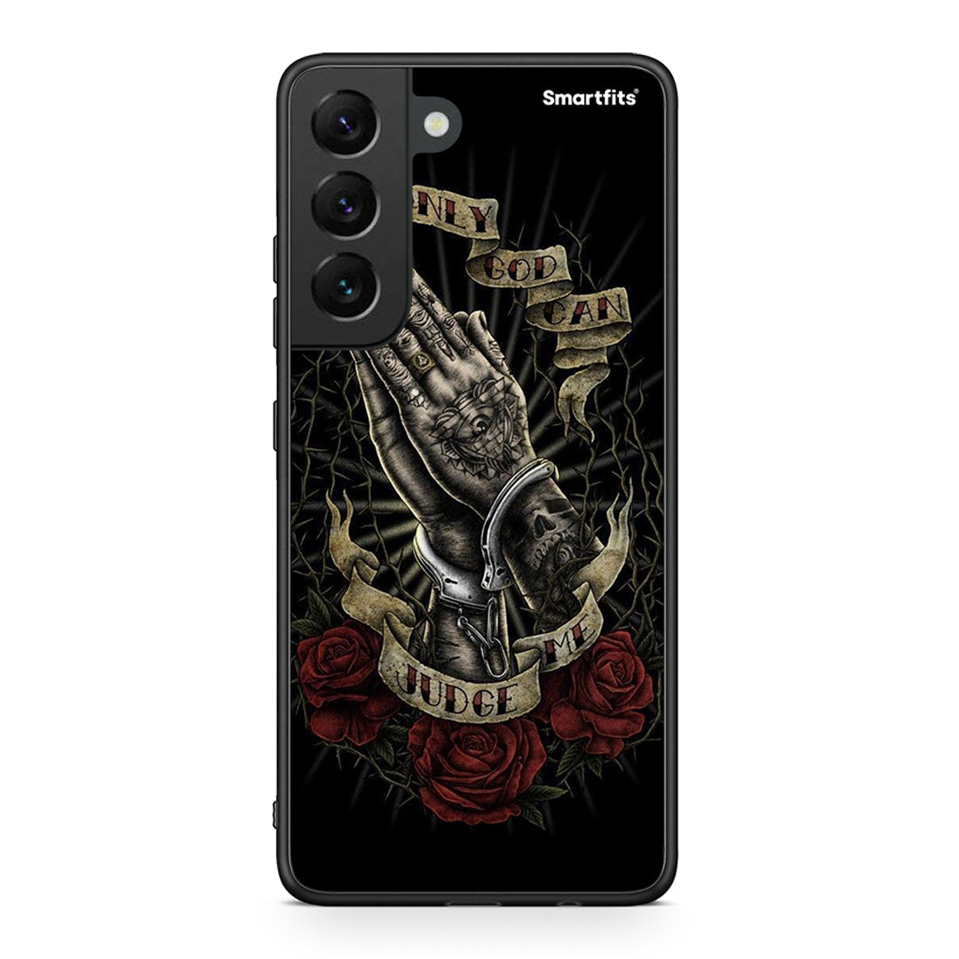 Samsung S22 Judge By God θήκη από τη Smartfits με σχέδιο στο πίσω μέρος και μαύρο περίβλημα | Smartphone case with colorful back and black bezels by Smartfits