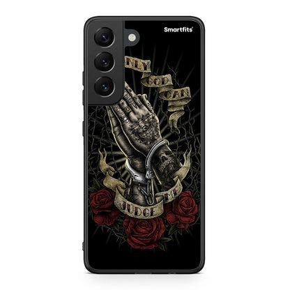 Samsung S22 Judge By God θήκη από τη Smartfits με σχέδιο στο πίσω μέρος και μαύρο περίβλημα | Smartphone case with colorful back and black bezels by Smartfits