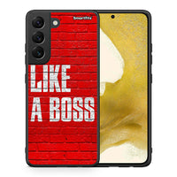 Thumbnail for Θήκη Samsung S22 Like A Boss από τη Smartfits με σχέδιο στο πίσω μέρος και μαύρο περίβλημα | Samsung S22 Like A Boss case with colorful back and black bezels