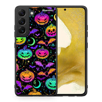 Thumbnail for Θήκη Samsung S22 Neon Halloween από τη Smartfits με σχέδιο στο πίσω μέρος και μαύρο περίβλημα | Samsung S22 Neon Halloween case with colorful back and black bezels