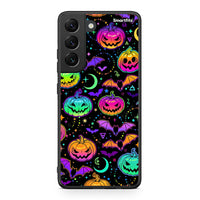 Thumbnail for Samsung S22 Neon Halloween θήκη από τη Smartfits με σχέδιο στο πίσω μέρος και μαύρο περίβλημα | Smartphone case with colorful back and black bezels by Smartfits