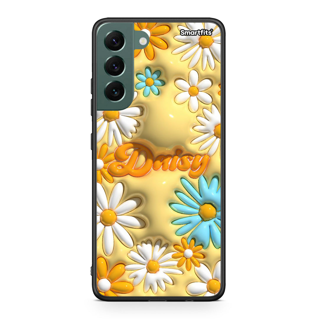 Samsung S22 Plus Bubble Daisies θήκη από τη Smartfits με σχέδιο στο πίσω μέρος και μαύρο περίβλημα | Smartphone case with colorful back and black bezels by Smartfits