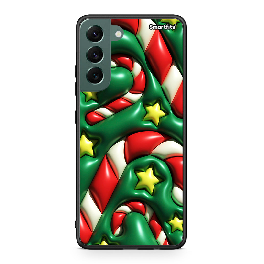 Samsung S22 Plus Christmas Bubbles θήκη από τη Smartfits με σχέδιο στο πίσω μέρος και μαύρο περίβλημα | Smartphone case with colorful back and black bezels by Smartfits
