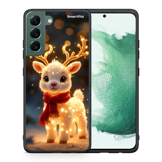 Θήκη Samsung S22 Plus Christmas Cutie από τη Smartfits με σχέδιο στο πίσω μέρος και μαύρο περίβλημα | Samsung S22 Plus Christmas Cutie case with colorful back and black bezels