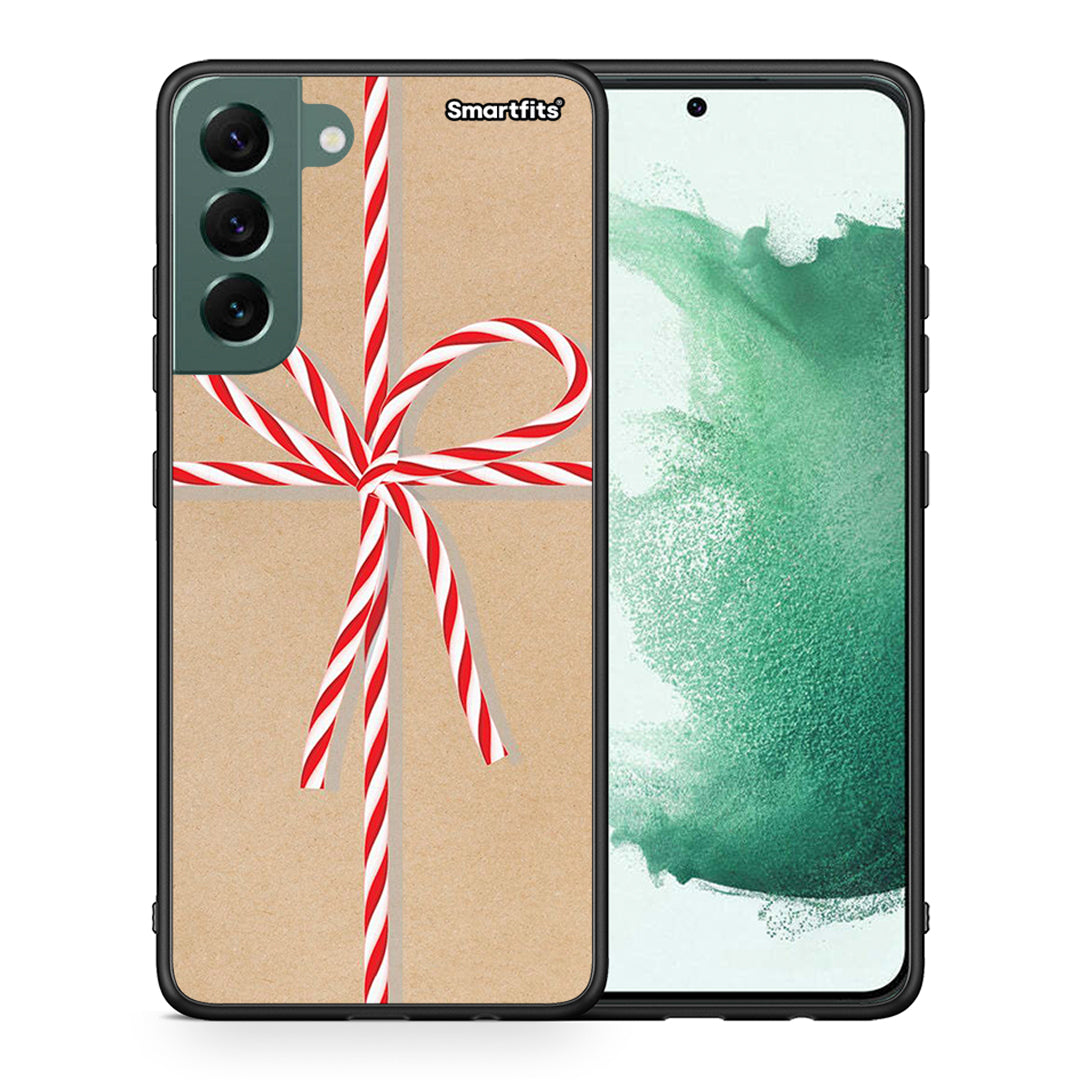 Θήκη Samsung S22 Plus Christmas Gift από τη Smartfits με σχέδιο στο πίσω μέρος και μαύρο περίβλημα | Samsung S22 Plus Christmas Gift case with colorful back and black bezels