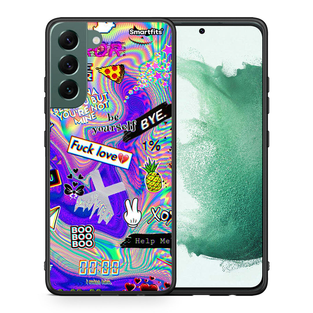 Θήκη Samsung S22 Plus Game Over από τη Smartfits με σχέδιο στο πίσω μέρος και μαύρο περίβλημα | Samsung S22 Plus Game Over case with colorful back and black bezels