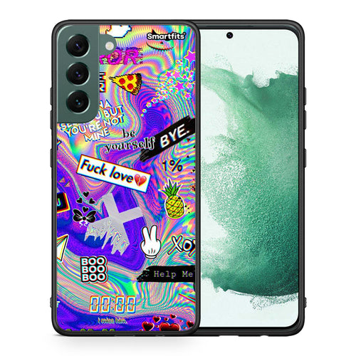 Θήκη Samsung S22 Plus Game Over από τη Smartfits με σχέδιο στο πίσω μέρος και μαύρο περίβλημα | Samsung S22 Plus Game Over case with colorful back and black bezels