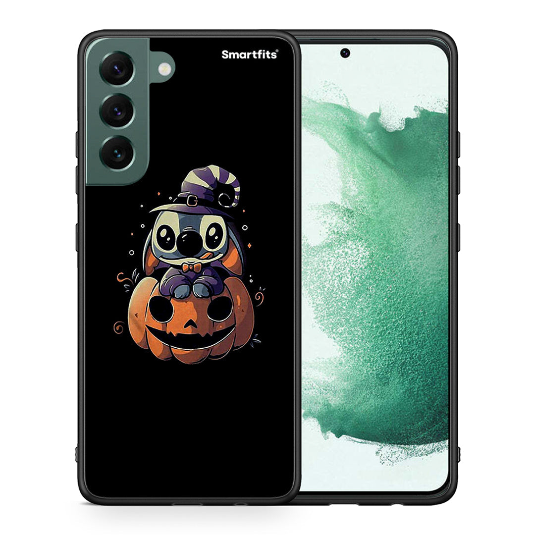 Θήκη Samsung S22 Plus Halloween Stitch από τη Smartfits με σχέδιο στο πίσω μέρος και μαύρο περίβλημα | Samsung S22 Plus Halloween Stitch case with colorful back and black bezels