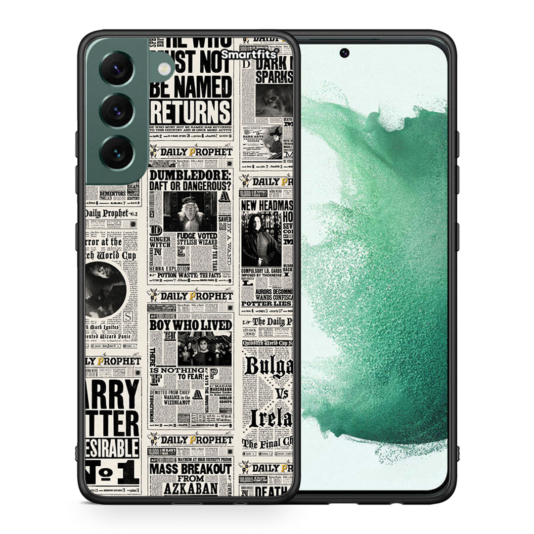 Θήκη Samsung S22 Plus Harry Paper από τη Smartfits με σχέδιο στο πίσω μέρος και μαύρο περίβλημα | Samsung S22 Plus Harry Paper case with colorful back and black bezels