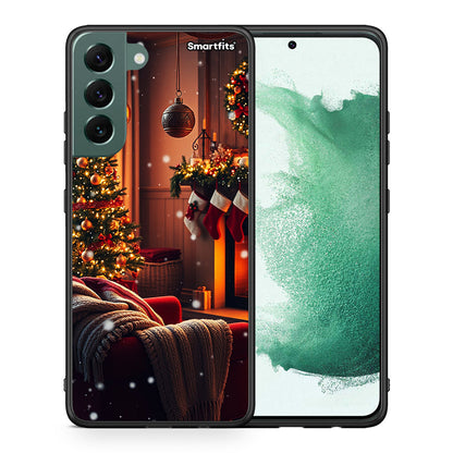 Θήκη Samsung S22 Plus Home For Christmas από τη Smartfits με σχέδιο στο πίσω μέρος και μαύρο περίβλημα | Samsung S22 Plus Home For Christmas case with colorful back and black bezels