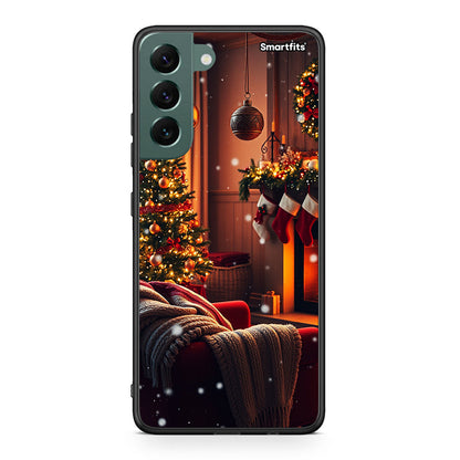 Samsung S22 Plus Home For Christmas θήκη από τη Smartfits με σχέδιο στο πίσω μέρος και μαύρο περίβλημα | Smartphone case with colorful back and black bezels by Smartfits