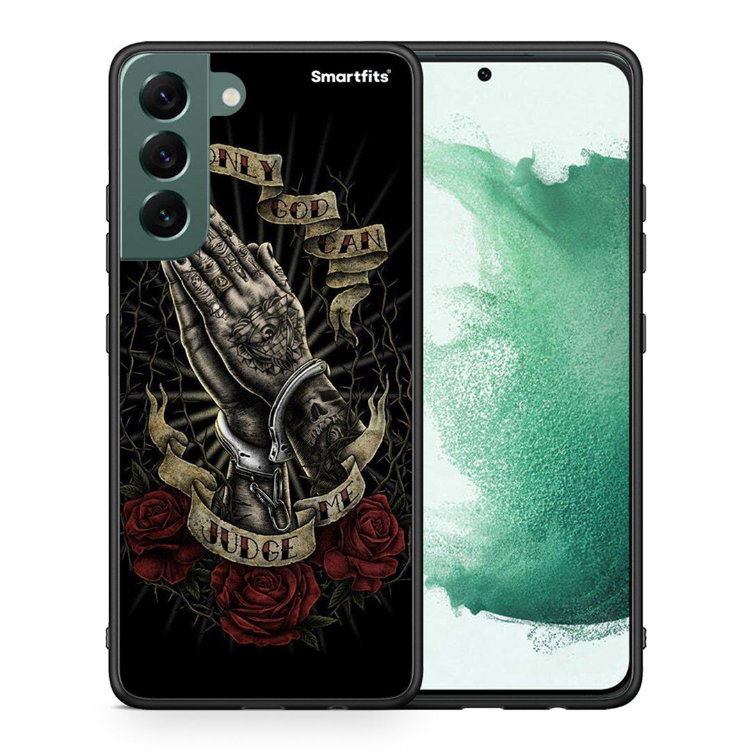 Θήκη Samsung S22 Plus Judge By God από τη Smartfits με σχέδιο στο πίσω μέρος και μαύρο περίβλημα | Samsung S22 Plus Judge By God case with colorful back and black bezels