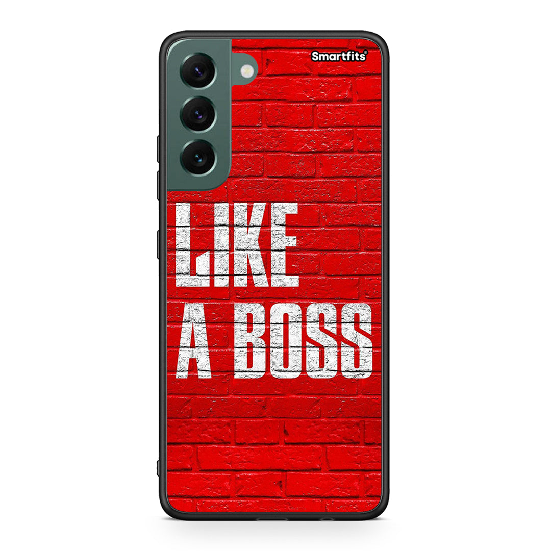 Samsung S22 Plus Like A Boss θήκη από τη Smartfits με σχέδιο στο πίσω μέρος και μαύρο περίβλημα | Smartphone case with colorful back and black bezels by Smartfits