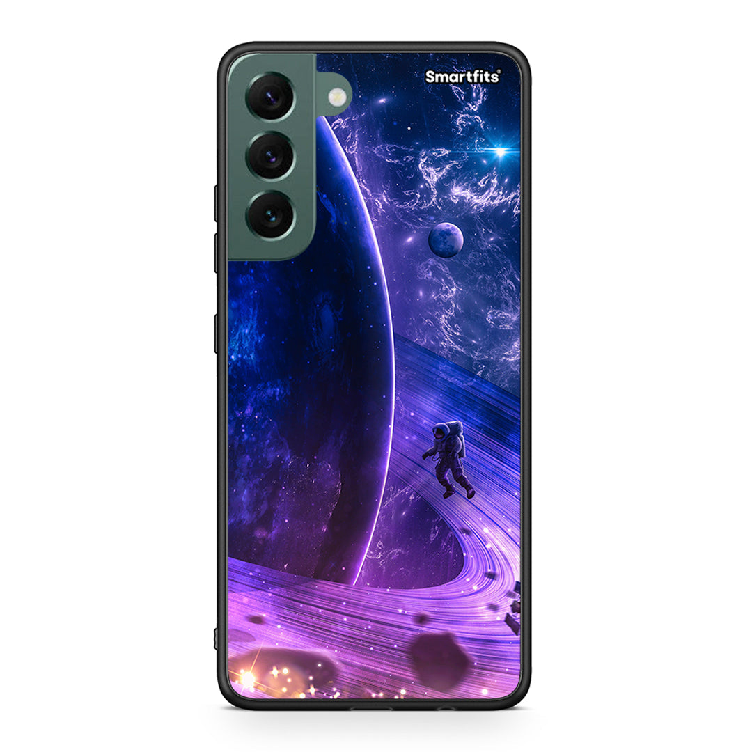 Samsung S22 Plus Lost Astronaut θήκη από τη Smartfits με σχέδιο στο πίσω μέρος και μαύρο περίβλημα | Smartphone case with colorful back and black bezels by Smartfits