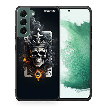 Θήκη Samsung S22 Plus Skull King Ace από τη Smartfits με σχέδιο στο πίσω μέρος και μαύρο περίβλημα | Samsung S22 Plus Skull King Ace case with colorful back and black bezels