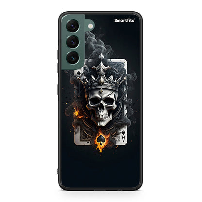 Samsung S22 Plus Skull King Ace θήκη από τη Smartfits με σχέδιο στο πίσω μέρος και μαύρο περίβλημα | Smartphone case with colorful back and black bezels by Smartfits