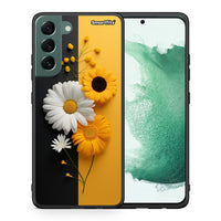 Thumbnail for Θήκη Samsung S22 Plus Yellow Daisies από τη Smartfits με σχέδιο στο πίσω μέρος και μαύρο περίβλημα | Samsung S22 Plus Yellow Daisies case with colorful back and black bezels