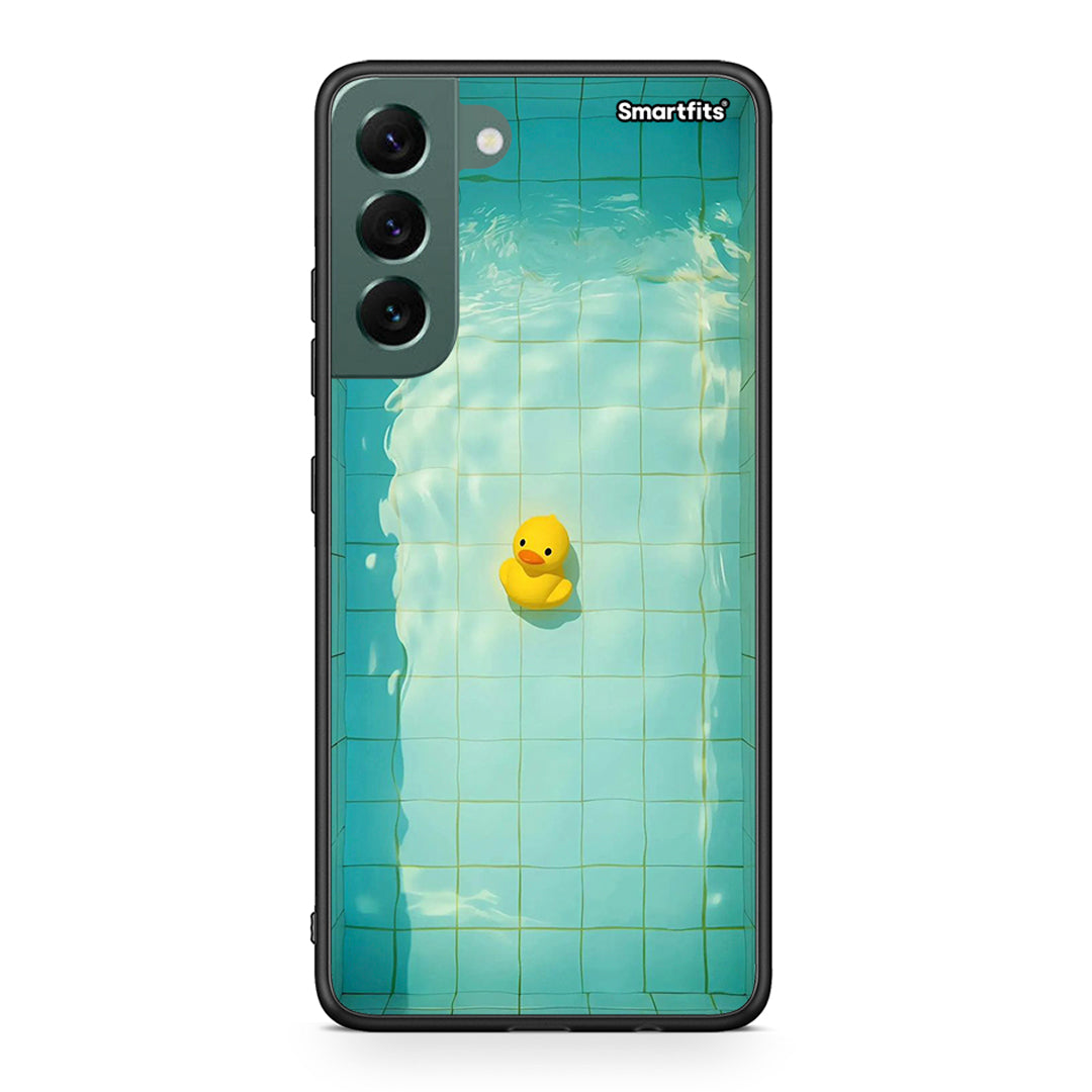 Samsung S22 Plus Yellow Duck θήκη από τη Smartfits με σχέδιο στο πίσω μέρος και μαύρο περίβλημα | Smartphone case with colorful back and black bezels by Smartfits