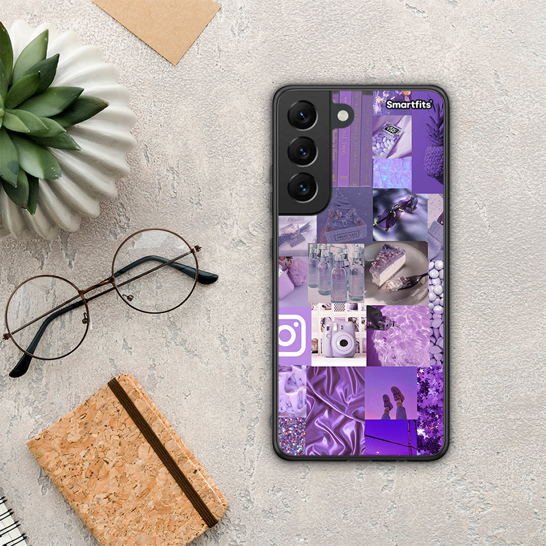 Purple Aesthetic Collage - Samsung Galaxy S22 θήκη