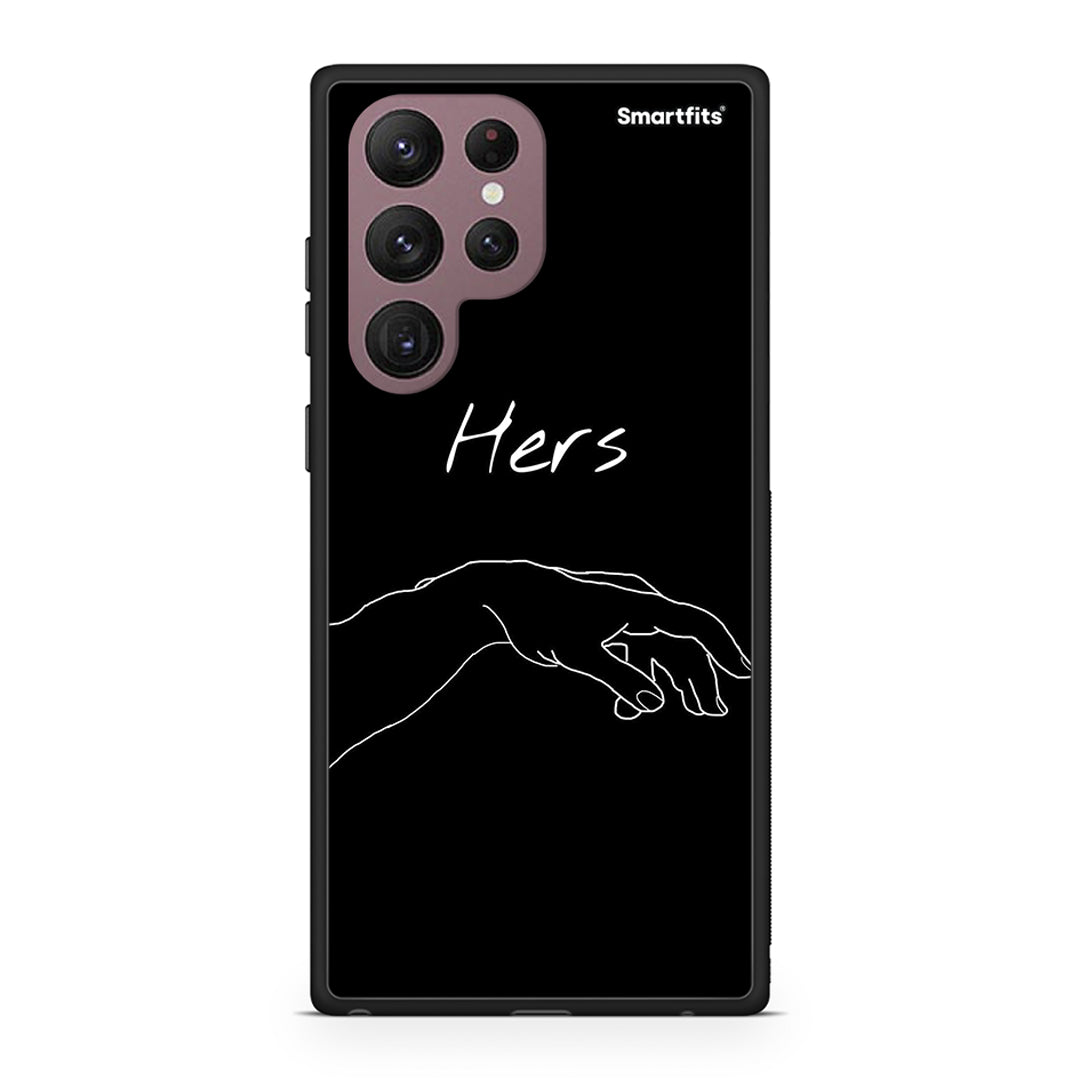 Samsung S22 Ultra Aeshetic Love 1 Θήκη Αγίου Βαλεντίνου από τη Smartfits με σχέδιο στο πίσω μέρος και μαύρο περίβλημα | Smartphone case with colorful back and black bezels by Smartfits