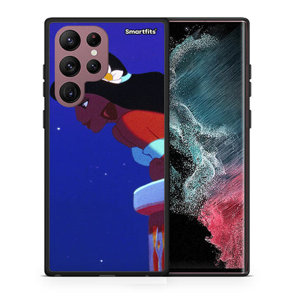 Θήκη Samsung S22 Ultra Alladin And Jasmine Love 2 από τη Smartfits με σχέδιο στο πίσω μέρος και μαύρο περίβλημα | Samsung S22 Ultra Alladin And Jasmine Love 2 case with colorful back and black bezels