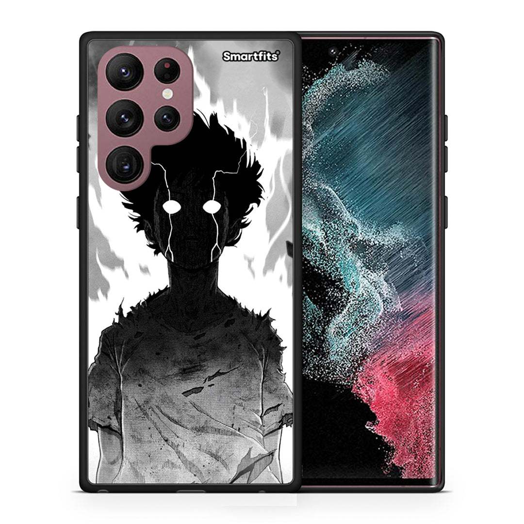 Θήκη Samsung S22 Ultra Anime Boy από τη Smartfits με σχέδιο στο πίσω μέρος και μαύρο περίβλημα | Samsung S22 Ultra Anime Boy case with colorful back and black bezels