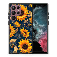 Thumbnail for Θήκη Samsung S22 Ultra Autumn Sunflowers από τη Smartfits με σχέδιο στο πίσω μέρος και μαύρο περίβλημα | Samsung S22 Ultra Autumn Sunflowers case with colorful back and black bezels