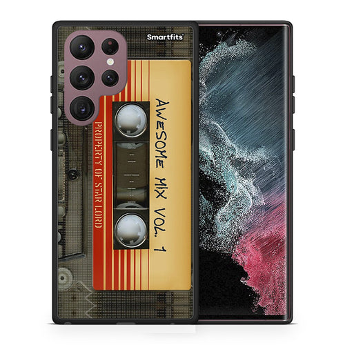 Θήκη Samsung S22 Ultra Awesome Mix από τη Smartfits με σχέδιο στο πίσω μέρος και μαύρο περίβλημα | Samsung S22 Ultra Awesome Mix case with colorful back and black bezels