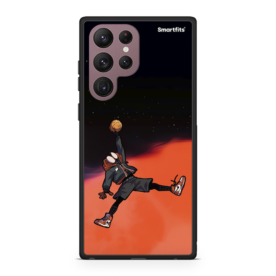 Samsung S22 Ultra Basketball Hero θήκη από τη Smartfits με σχέδιο στο πίσω μέρος και μαύρο περίβλημα | Smartphone case with colorful back and black bezels by Smartfits