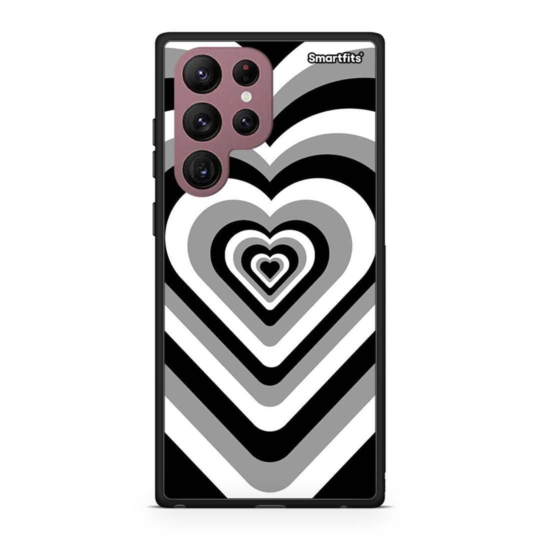Samsung S22 Ultra Black Hearts θήκη από τη Smartfits με σχέδιο στο πίσω μέρος και μαύρο περίβλημα | Smartphone case with colorful back and black bezels by Smartfits