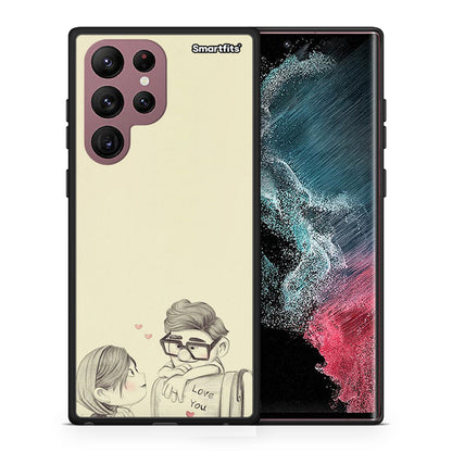 Θήκη Samsung S22 Ultra Carl And Ellie από τη Smartfits με σχέδιο στο πίσω μέρος και μαύρο περίβλημα | Samsung S22 Ultra Carl And Ellie case with colorful back and black bezels