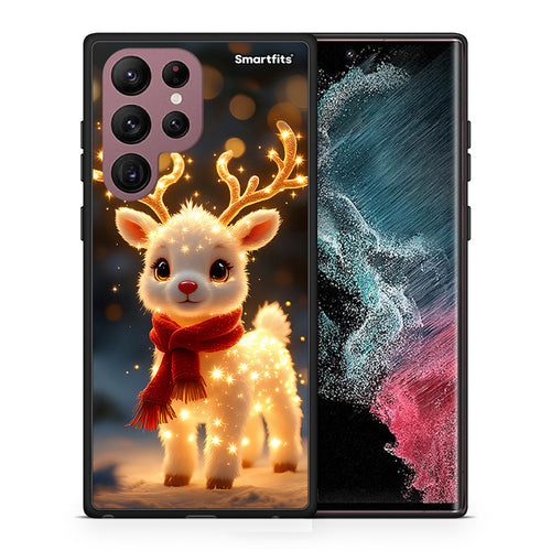Θήκη Samsung S22 Ultra Christmas Cutie από τη Smartfits με σχέδιο στο πίσω μέρος και μαύρο περίβλημα | Samsung S22 Ultra Christmas Cutie case with colorful back and black bezels