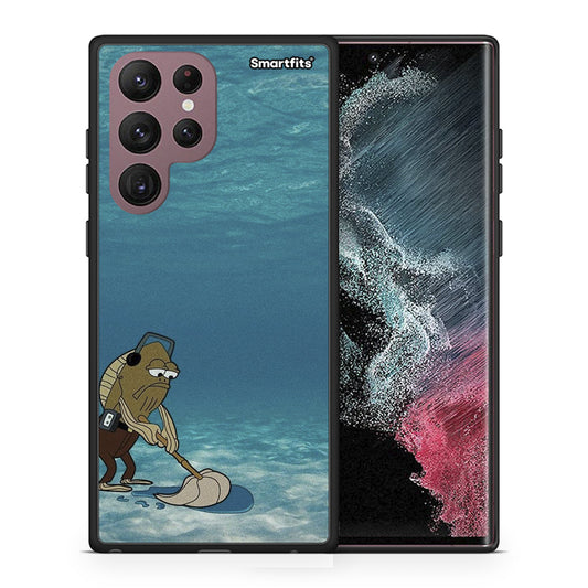 Θήκη Samsung S22 Ultra Clean The Ocean από τη Smartfits με σχέδιο στο πίσω μέρος και μαύρο περίβλημα | Samsung S22 Ultra Clean The Ocean case with colorful back and black bezels