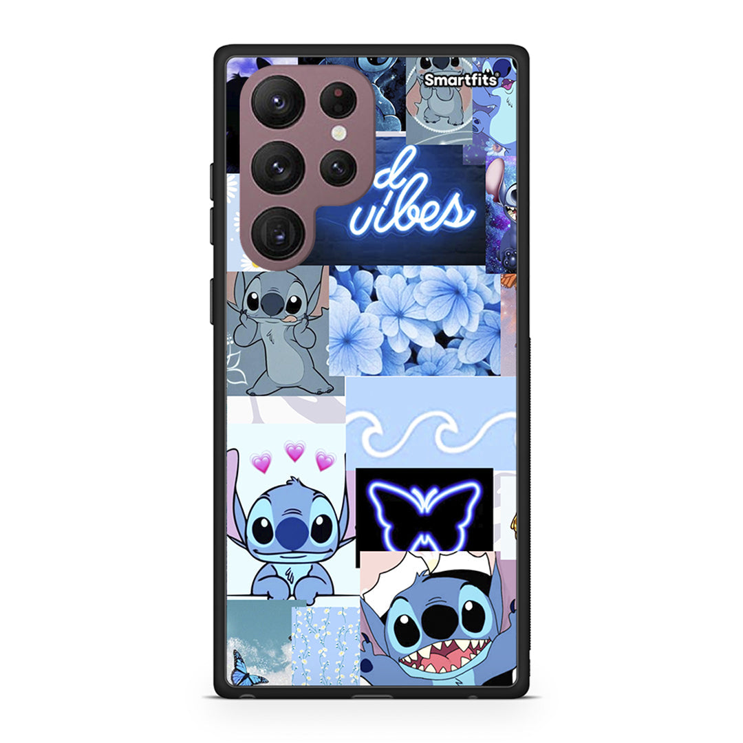 Samsung S22 Ultra Collage Good Vibes Θήκη Αγίου Βαλεντίνου από τη Smartfits με σχέδιο στο πίσω μέρος και μαύρο περίβλημα | Smartphone case with colorful back and black bezels by Smartfits